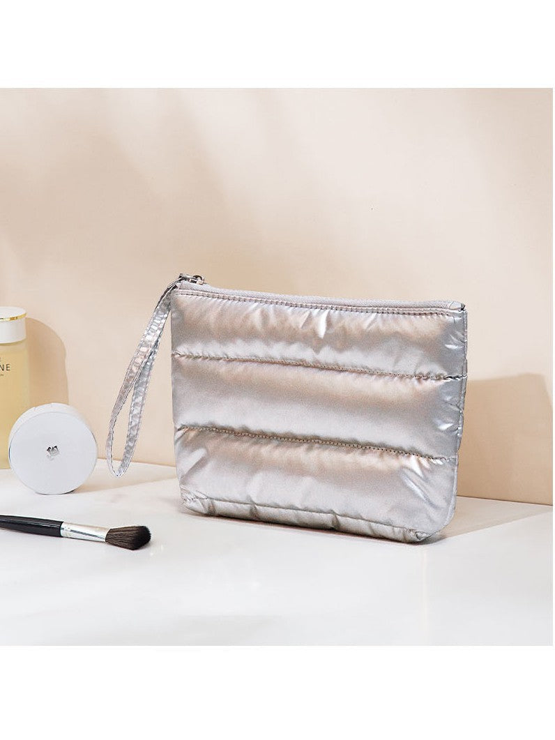 Quilted Waterproof Cosmetic Bag for Travel