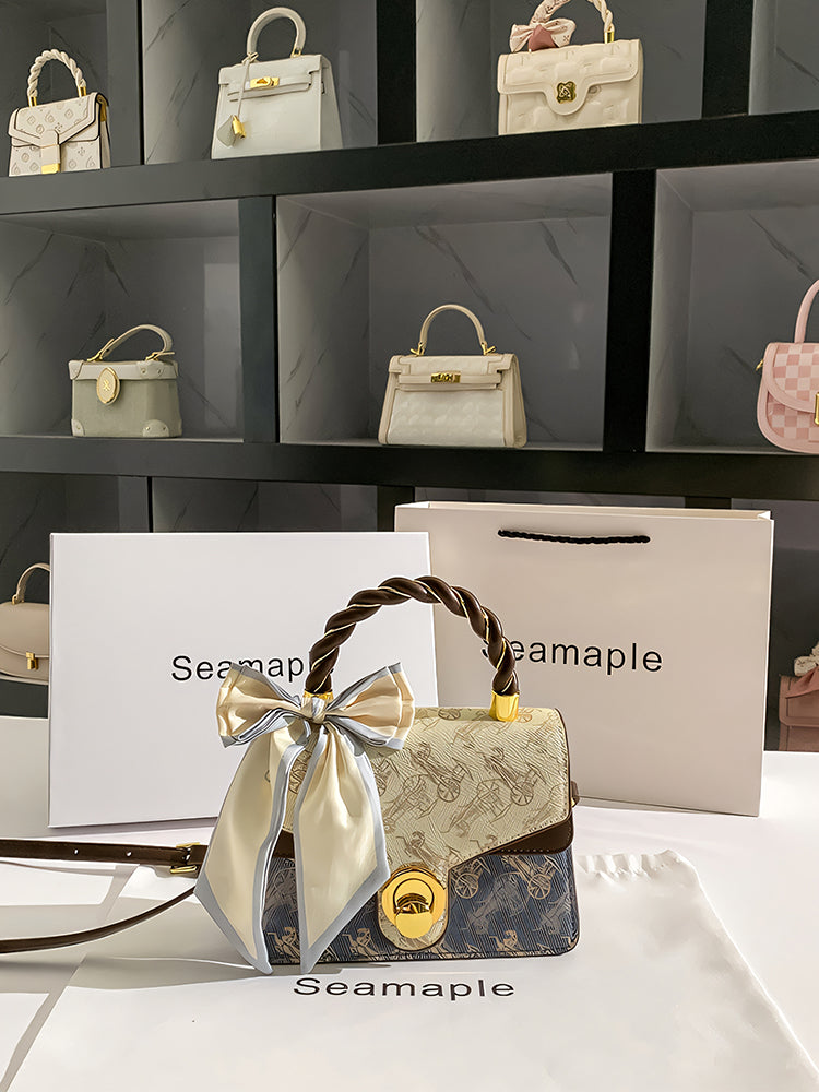 Women's Genuine Leather Small Square Handbag