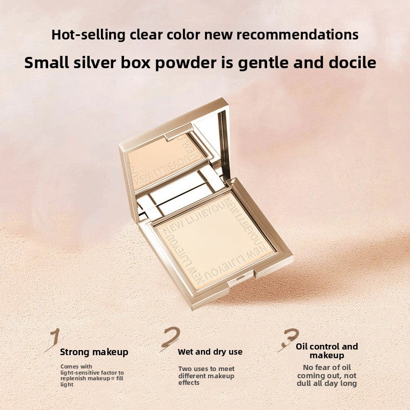 Small Silver Nugget Soft Focus Honey Powder Cake to Set Makeup