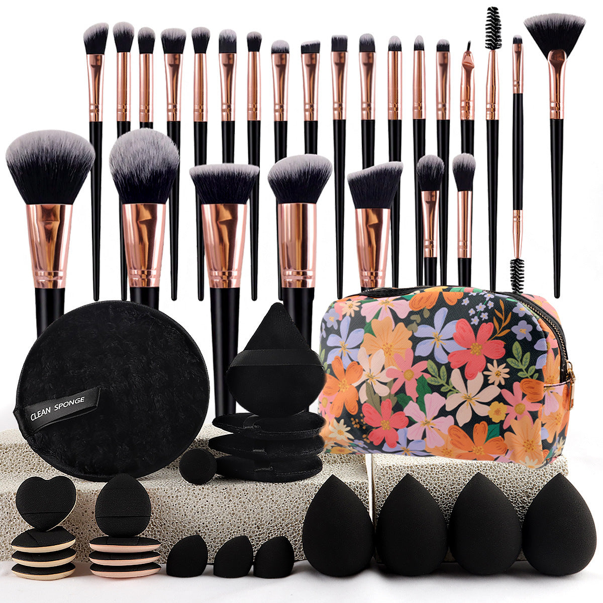 Makeup Brush Set with Toiletry Bag