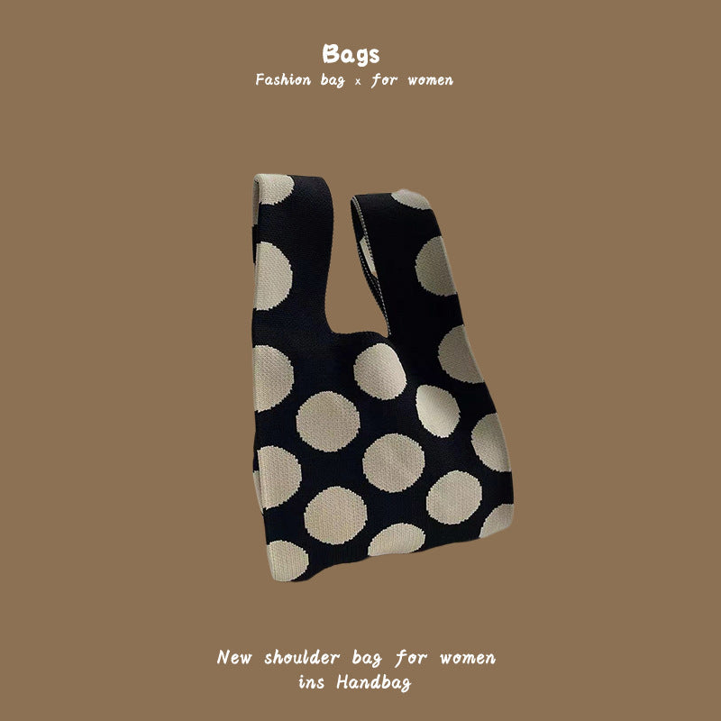 Women's Knitted Wool Bucket Bag