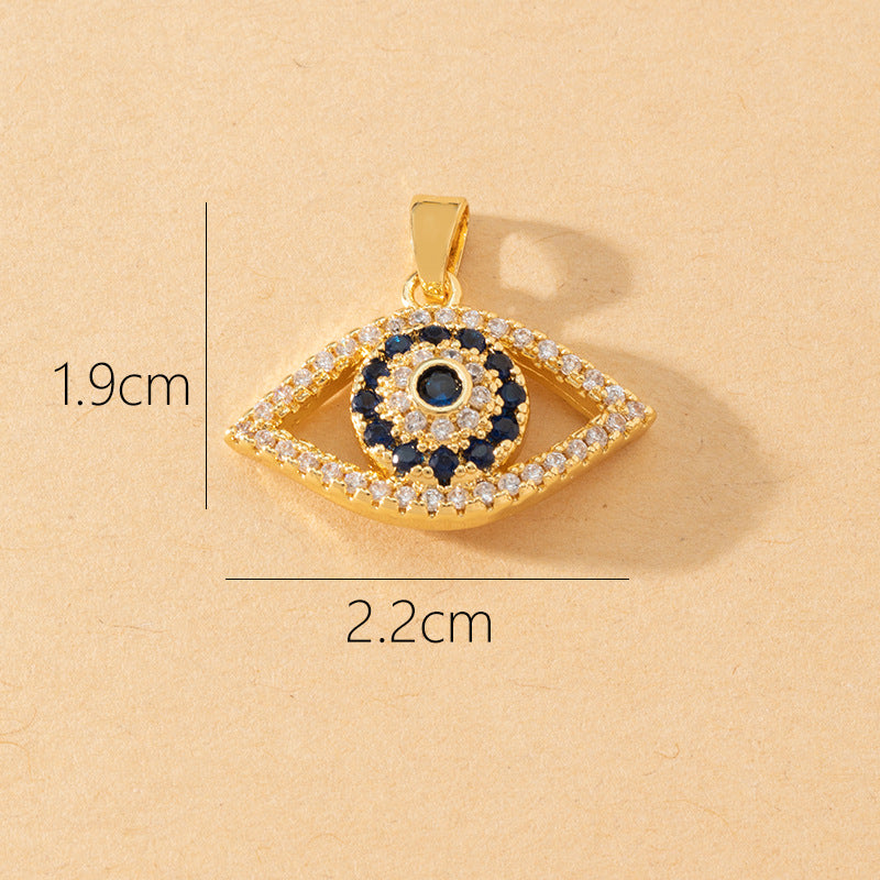 Devil's Eye Copper Pendant for DIY Jewelry