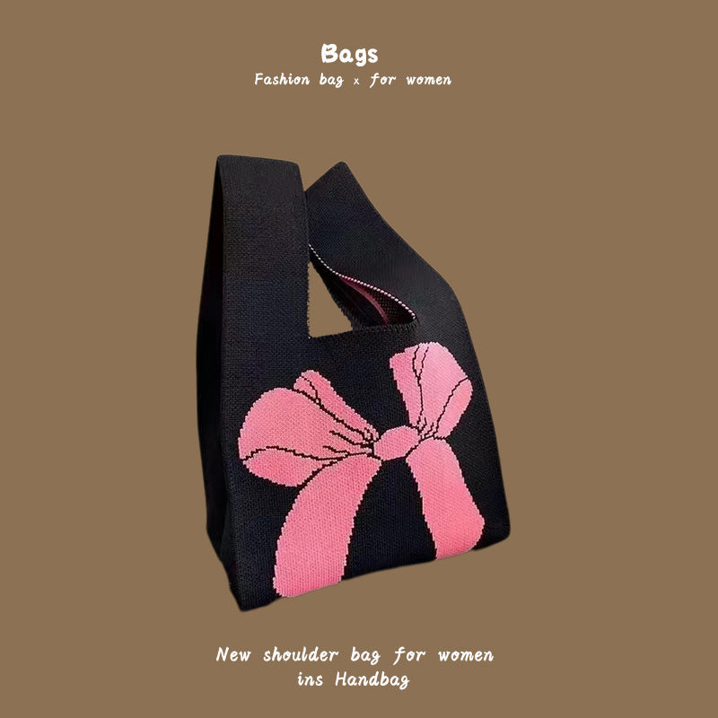 Women's Knitted Wool Bucket Bag