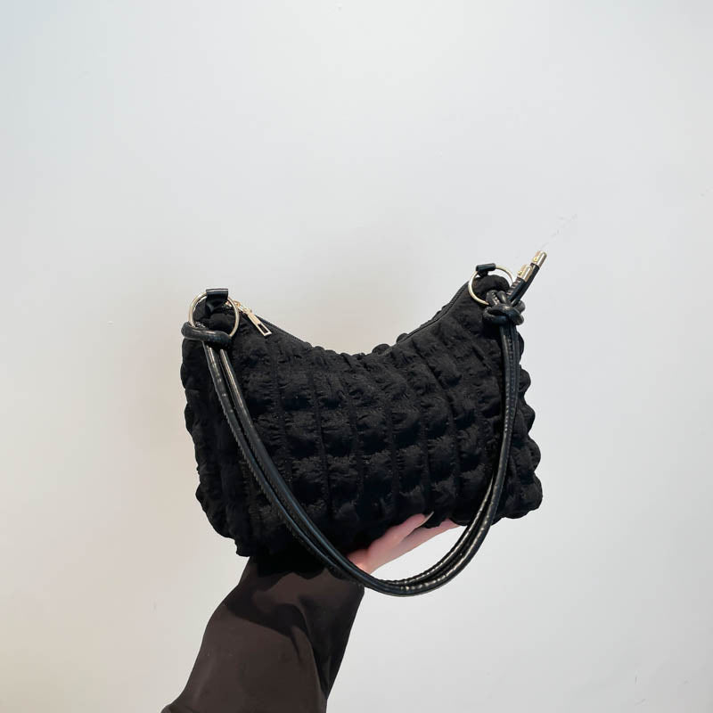 Elegant Folded Velvet Shoulder Bag