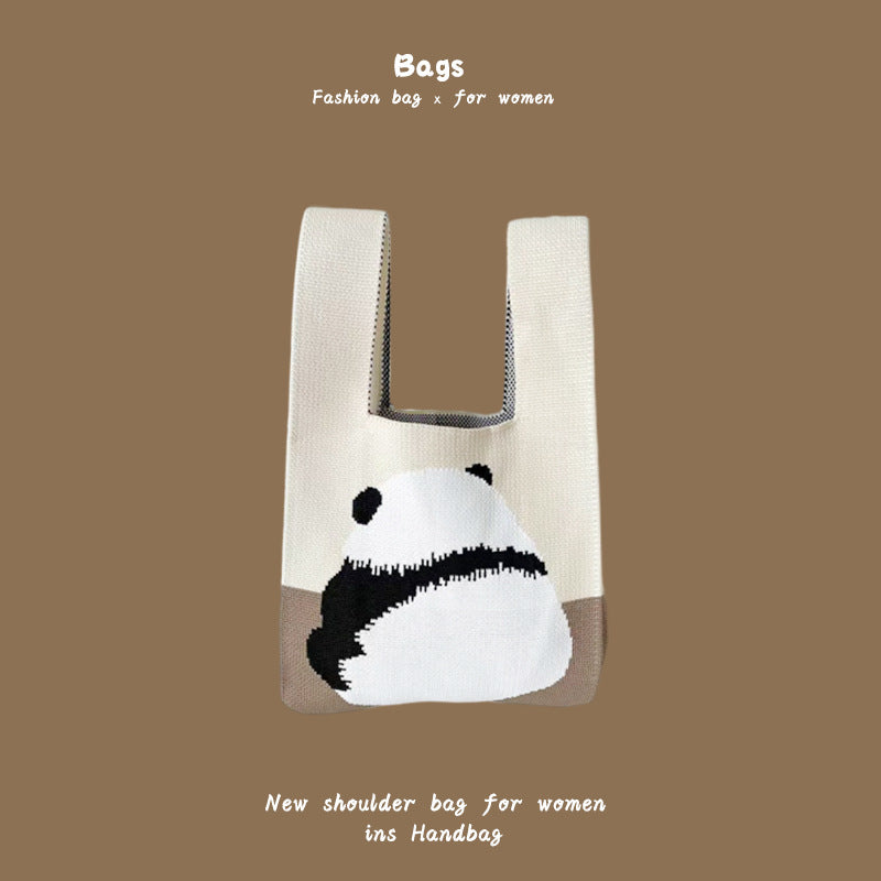 Women's Knitted Wool Bucket Bag